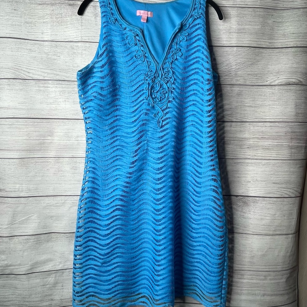 Lilly Pulitzer Bright Blue Sleeveless Mini Dress